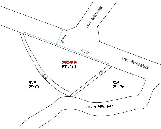 長行西一丁目土地 区画図