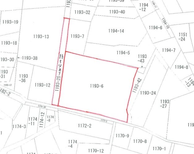 八幡東区東山一丁目土地 間取図・土地図