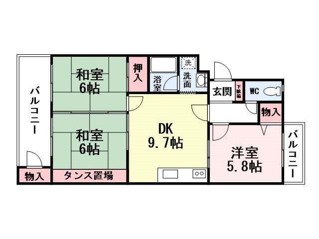 エメラルドマンション緑ヶ丘 間取図