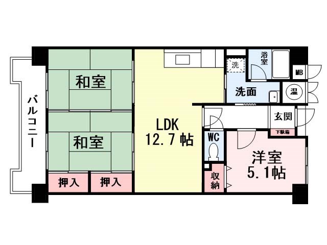 エクレール足立 間取図・土地図