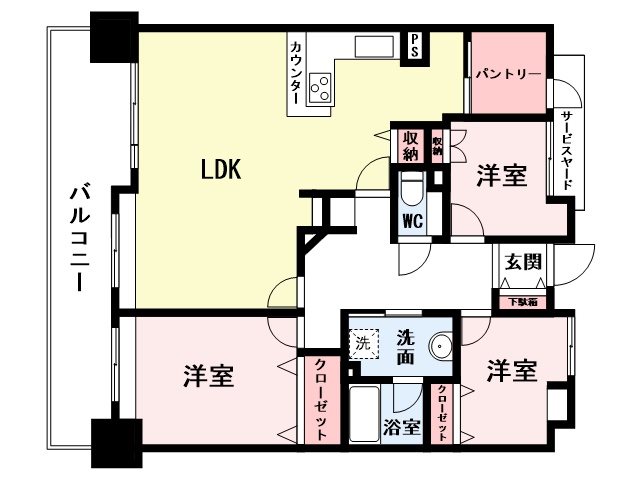 アーベインルネス大手町 間取図