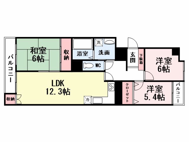 リヴィエール日吉台Ⅱ 間取図