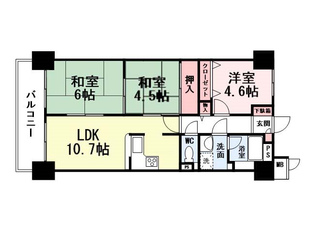 藤和ハイタウン企救丘駅前 間取図
