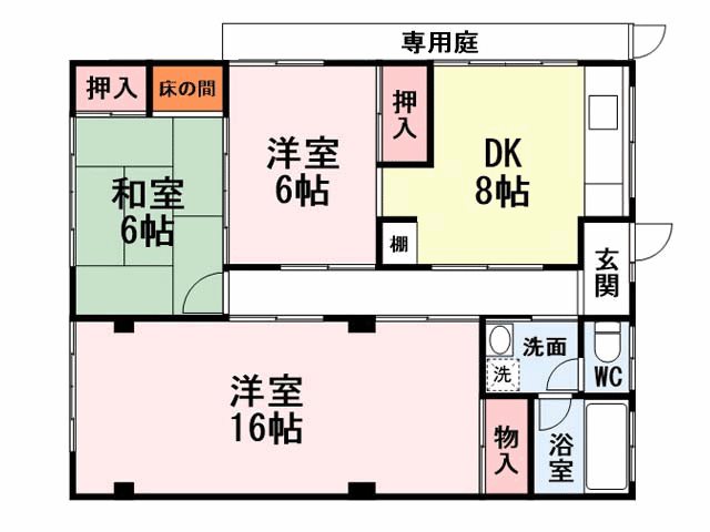西日本サンハイツ 間取図
